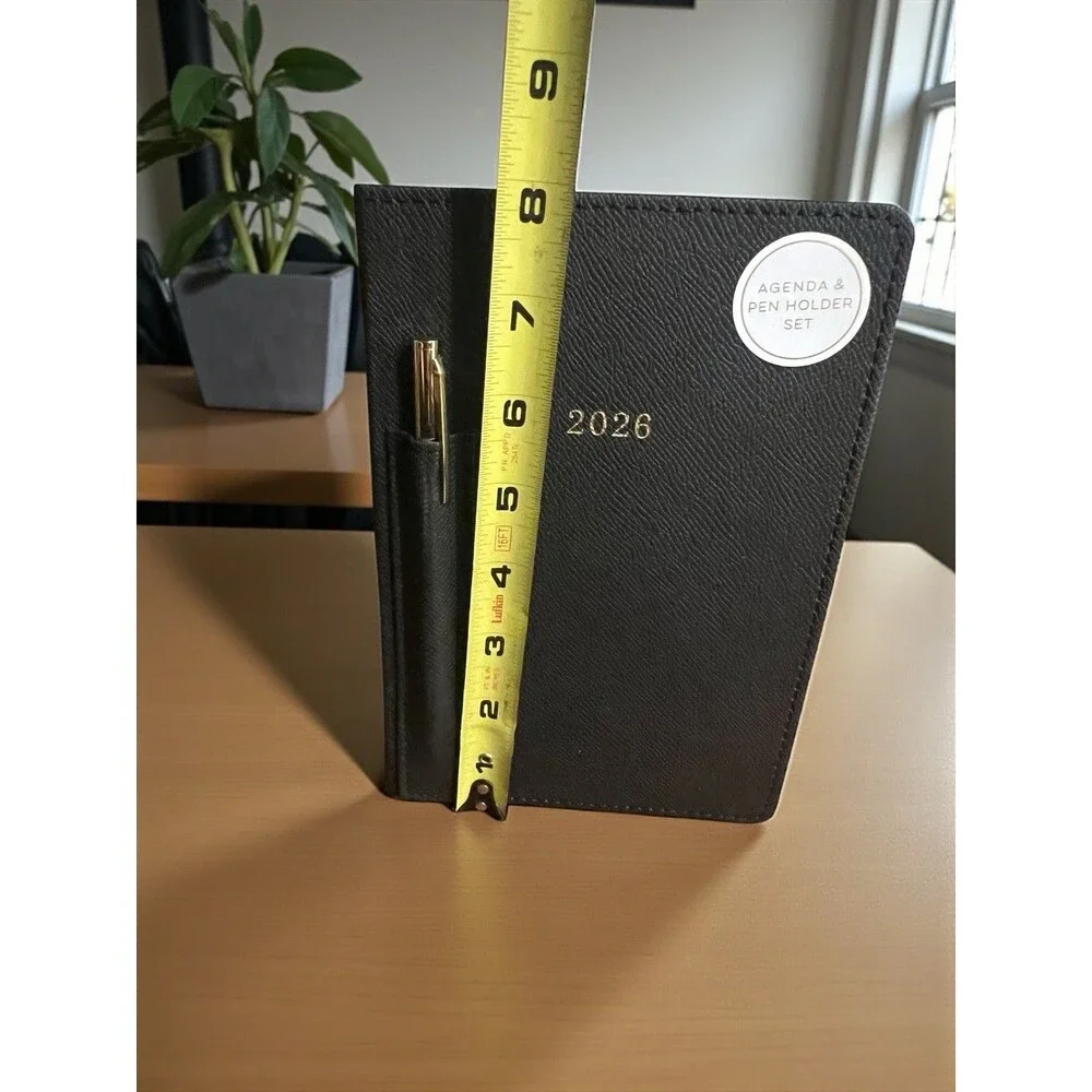 2026 Planner Black Monthly, Weekly , Notes Plan With Pen Set